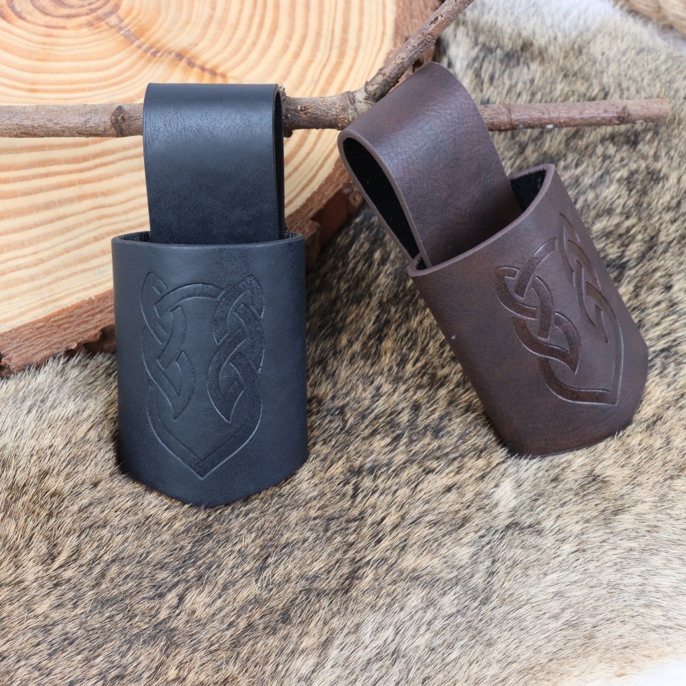 Cosplay Prop Dagger - Porte-épée Viking médiéval en simili cuir,